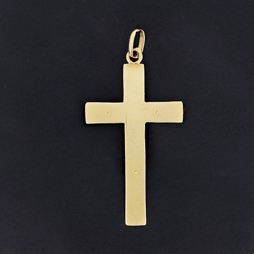 Cross Pendant With Christ In 750 ‰ Yellow Gold - B10558-photo-1