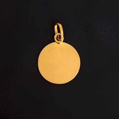 Medal Of The Virgin With Veil In Yellow Gold 750‰ -b10697-photo-2