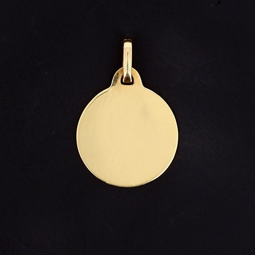 Angel Child & Lamb Medal In Yellow Gold 750‰ - B10701-photo-2