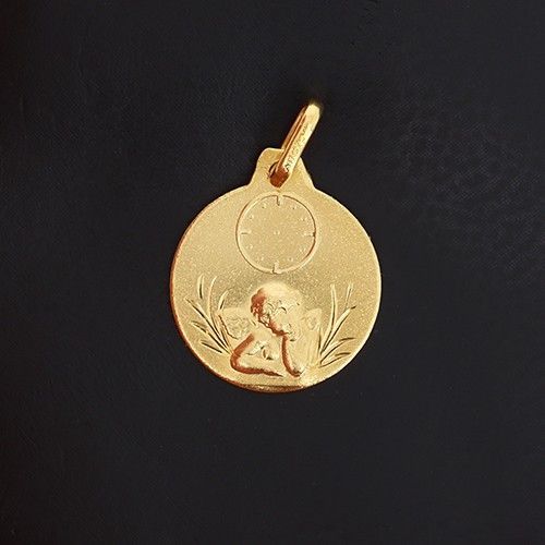 Angel Medal In Yellow Gold 750‰ - B10705