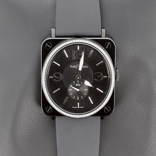 Montre Bell & Ross Brs Quartz  céramique et diamants - B10082