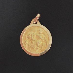 Médaille De Baptême Saint Christophe En Or Jaune 750‰
