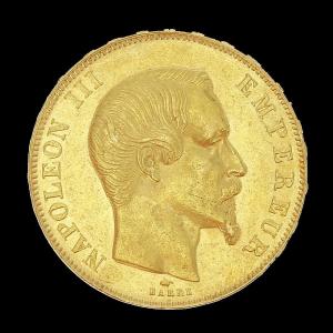 50 Francs Napoléon III Or Tête Nue 1857 - Paris (A) -  SUP+