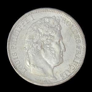 Ecu 5 Francs Louis Philippe Ier 1er Type Domard - Tranche En Relief 1831
