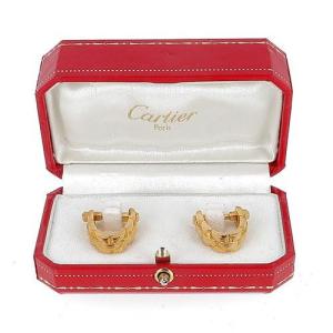 Cartier Panthère Pair Of Cufflinks In 750‰ Yellow Gold - B10573