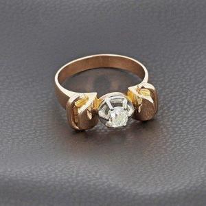 Bague époque Tank En Or Rose 750 ‰ - B10002