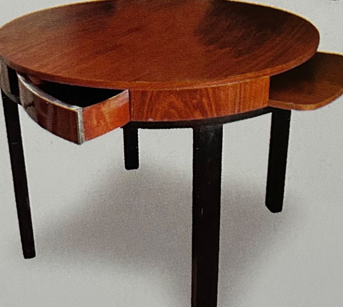 Pedestal Table - Art Deco Period Game Table, Erik Chambert (sweden)-photo-2