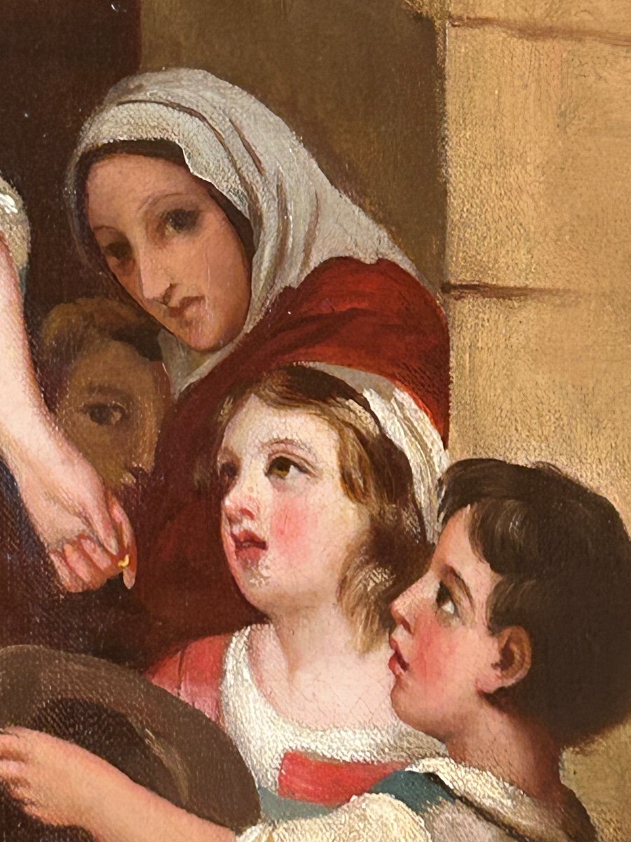 « la Sortie De La Messe » école Française Dans Le Goût De Greuze-photo-3