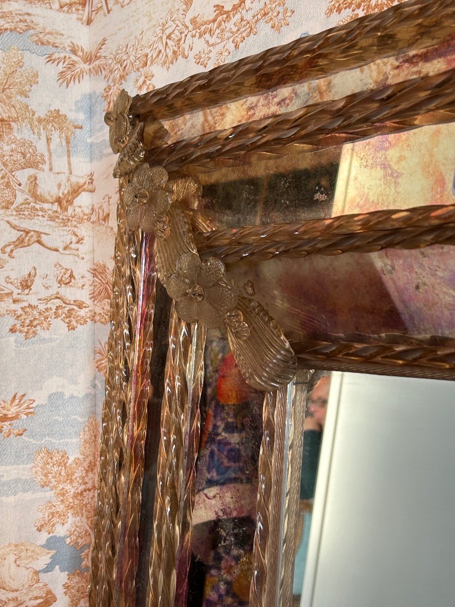 Miroir Murano De Style Véronèse , XXe Siècle (vers 1950/60)-photo-2