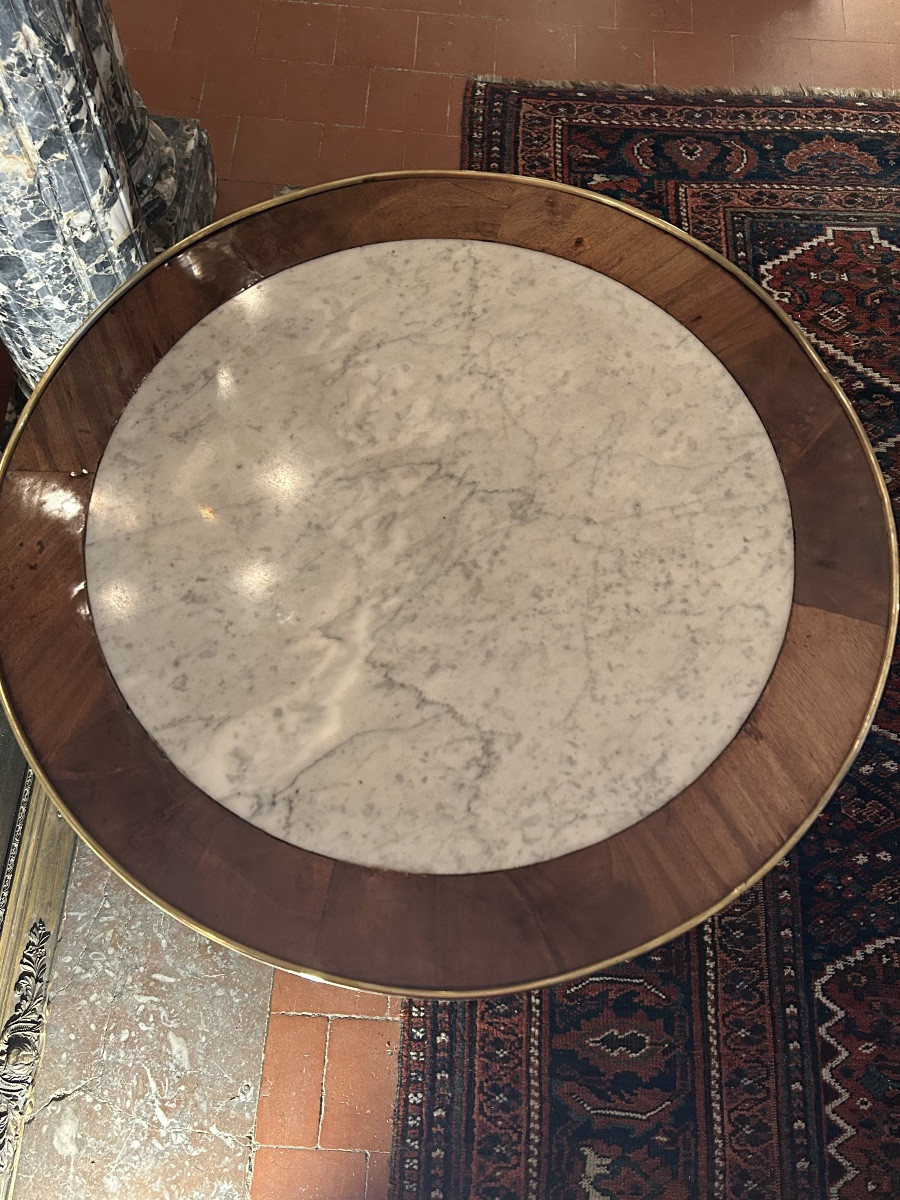 Guéridon Tripode à Col De Cygne D’époque Empire-photo-1