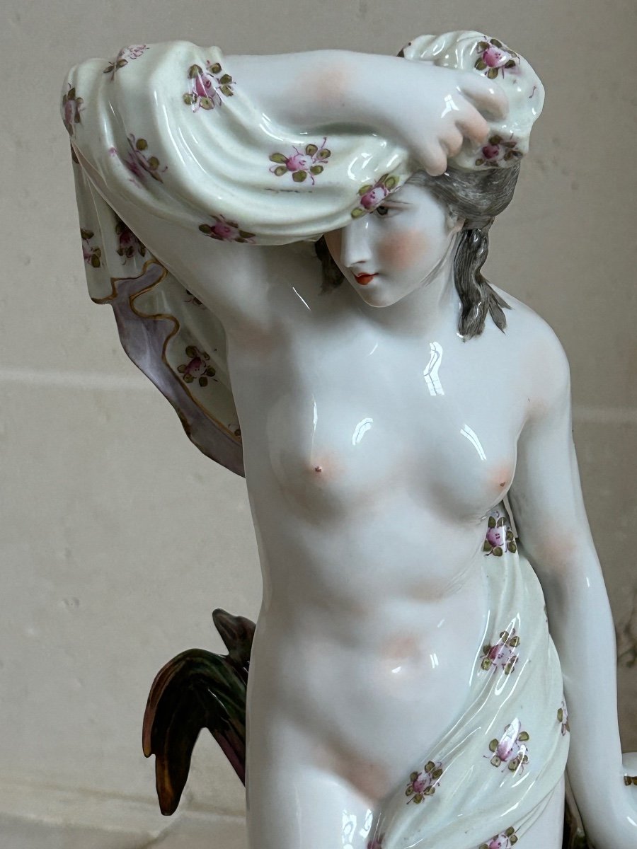 Pair Of Important Saxon Porcelain Subjects, Representing Summer And Winter-photo-2