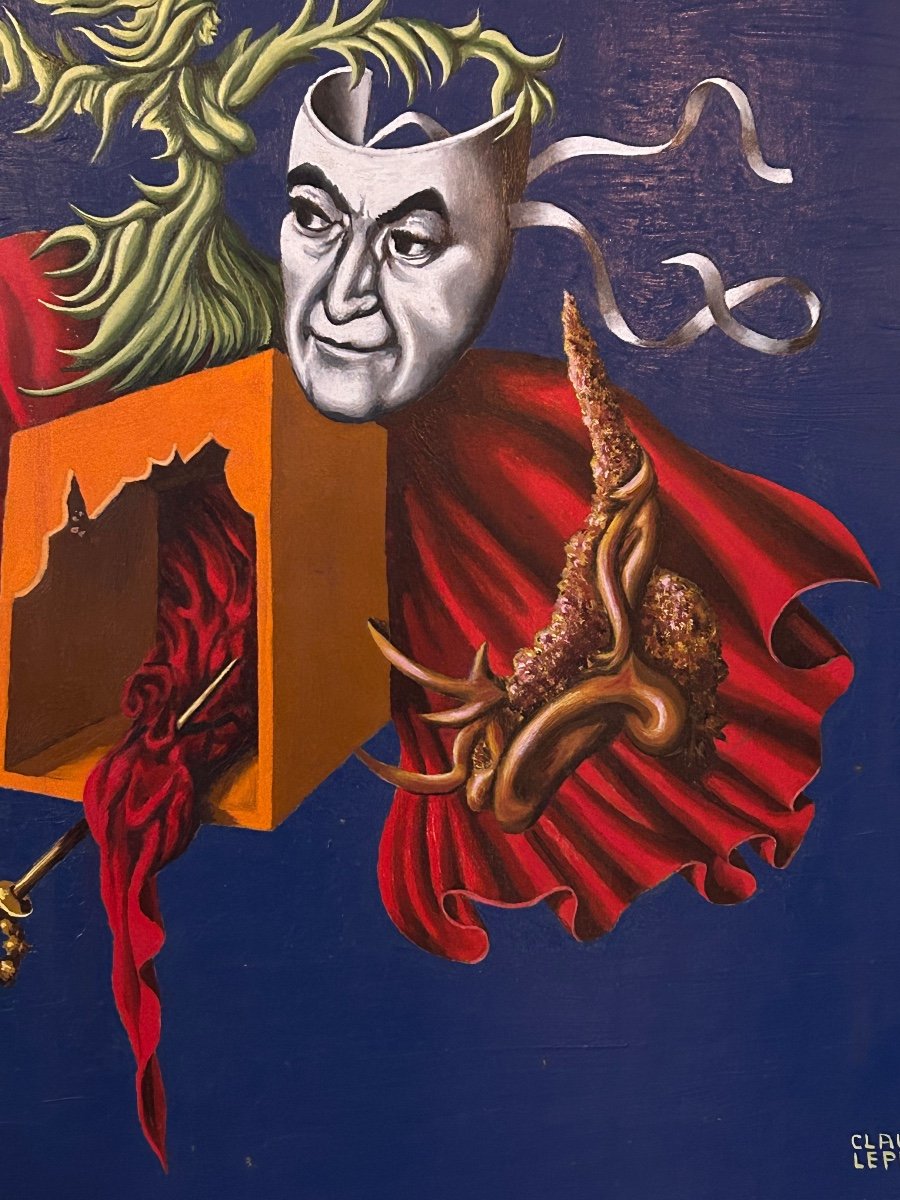 Huile Sur Isorel  De Claude Lepape, André Roussin reçu à l’Académie Française -photo-3