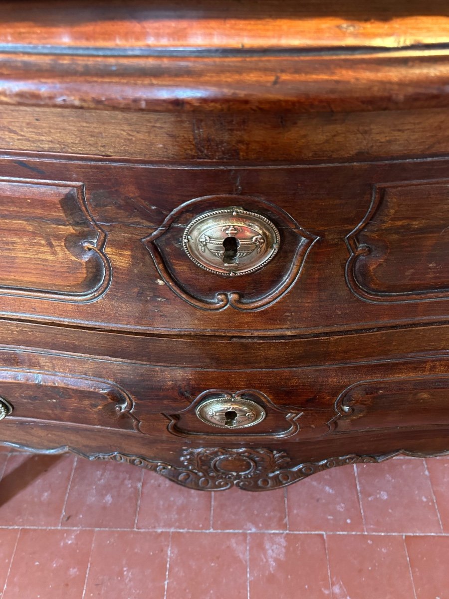 Commode sauteuse Provençale Galbée D’époque Louis XV-photo-1