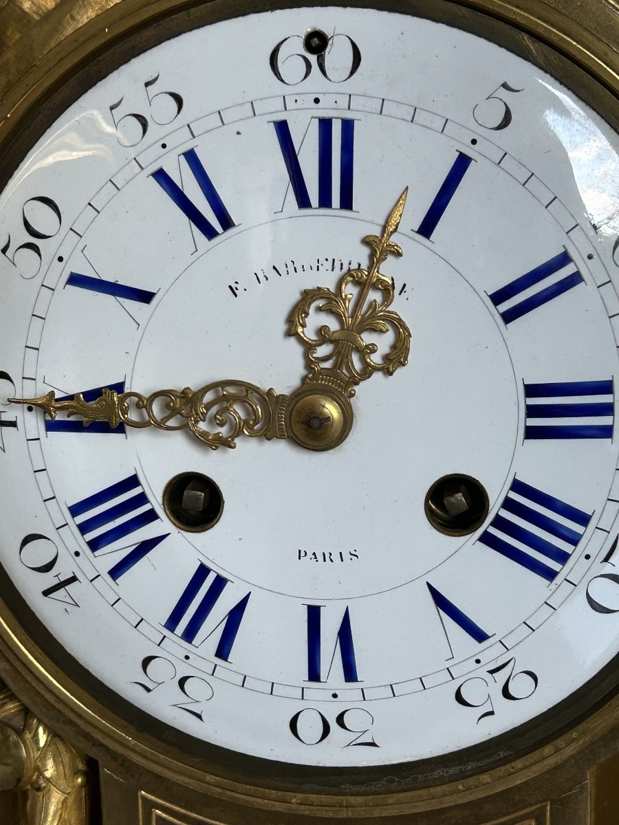 Louis XVI Style Gilt Bronze Salon Clock Known As “à La Turque” Signed F. Barbedienne-photo-3