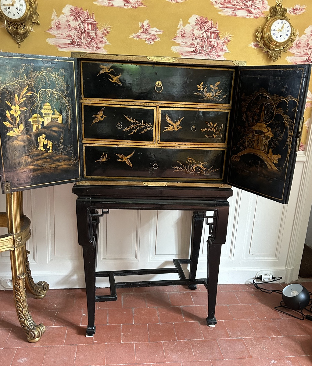Japanese Lacquer Cabinet, Edo Period (early 19th Century)-photo-8
