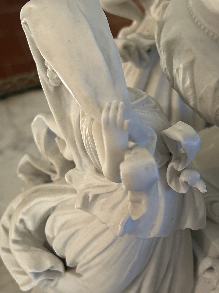 Centre de table en biscuit « danse néoclassique » , époque XIXe-photo-7