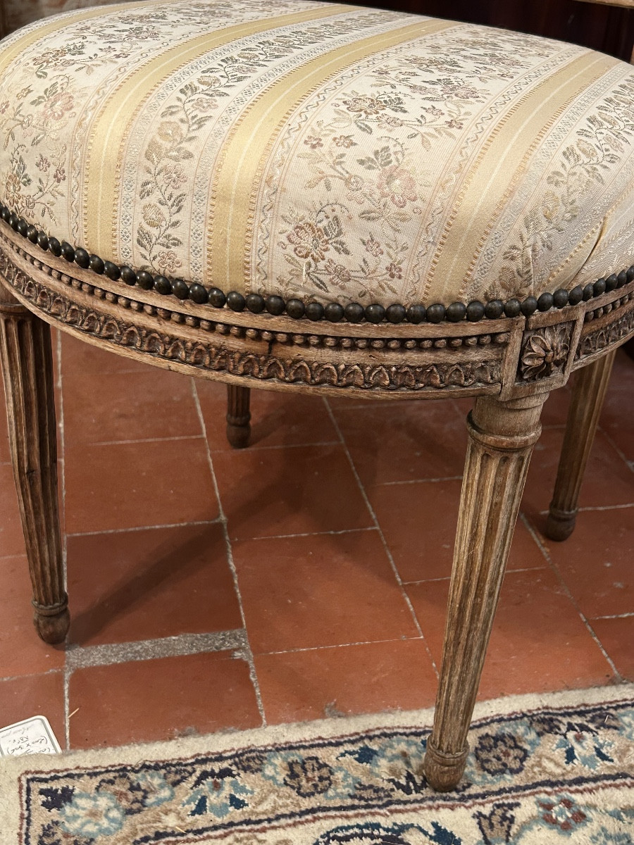 Pair Of Louis XVI Period Chairs, Lyre Model.-photo-1