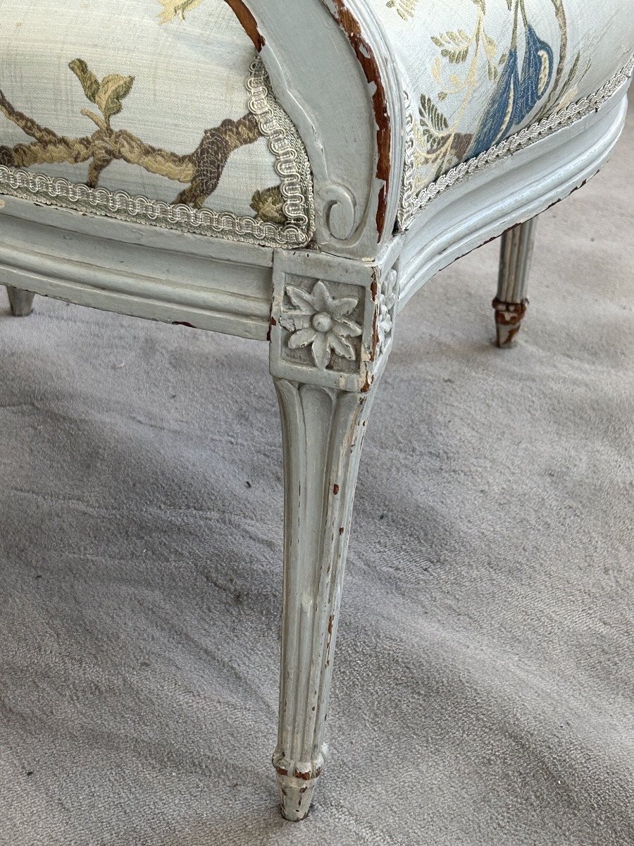 Suite de 6 fauteuils de salon provençaux d’époque Louis XVI-photo-3