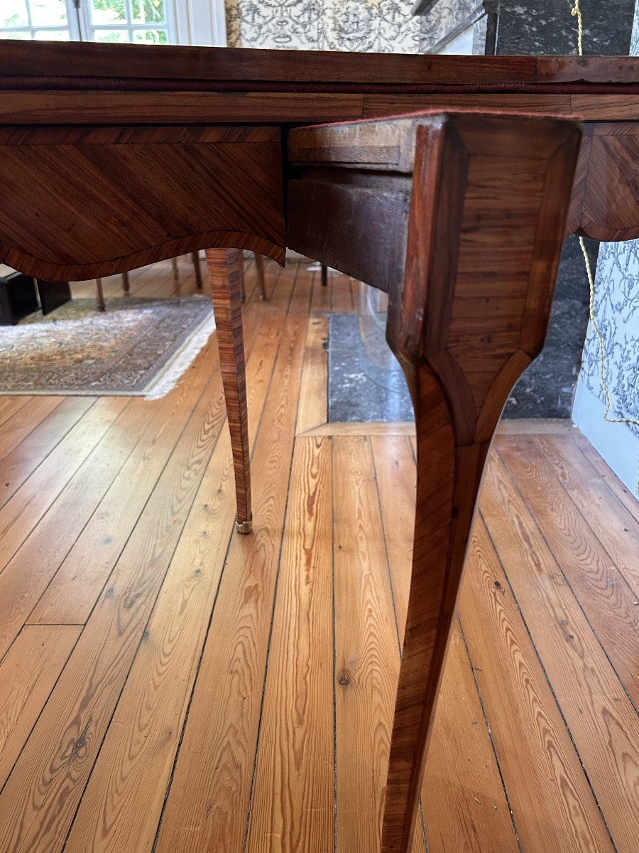 Table à jeux triangulaire en encoignure d’époque Louis XV-photo-5