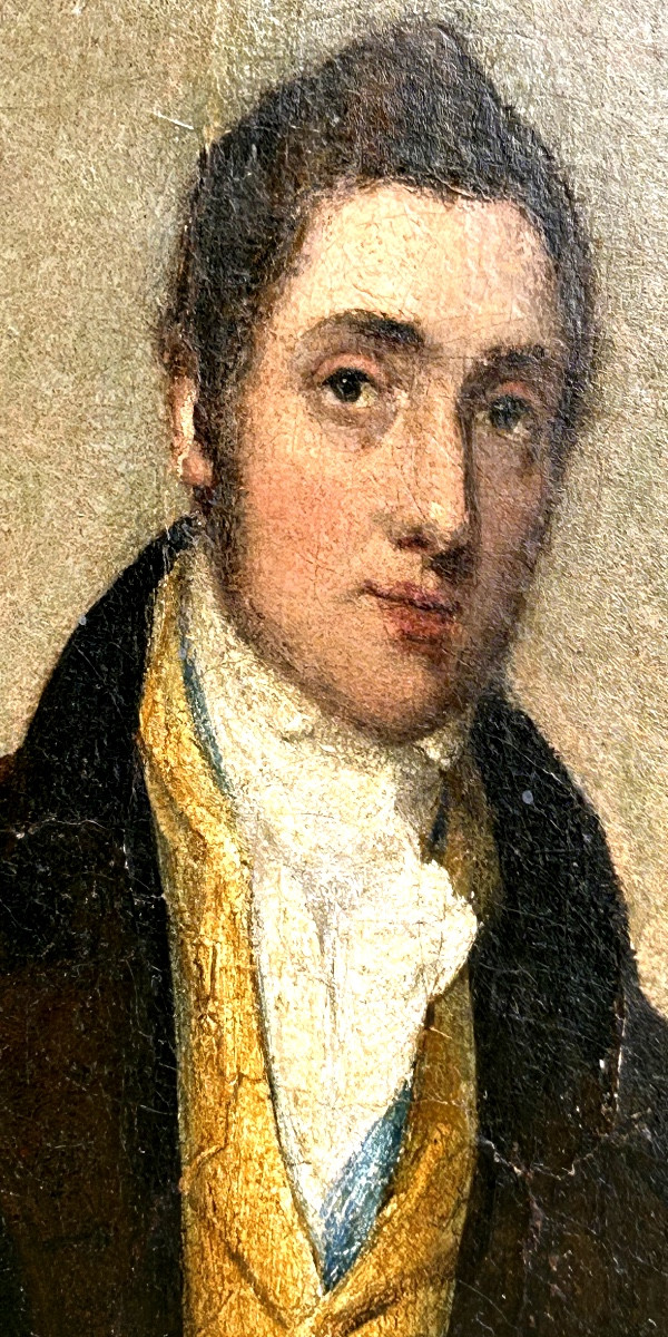 Portrait en pied de gentilhomme anglais dans un jardin début XIXe-photo-5