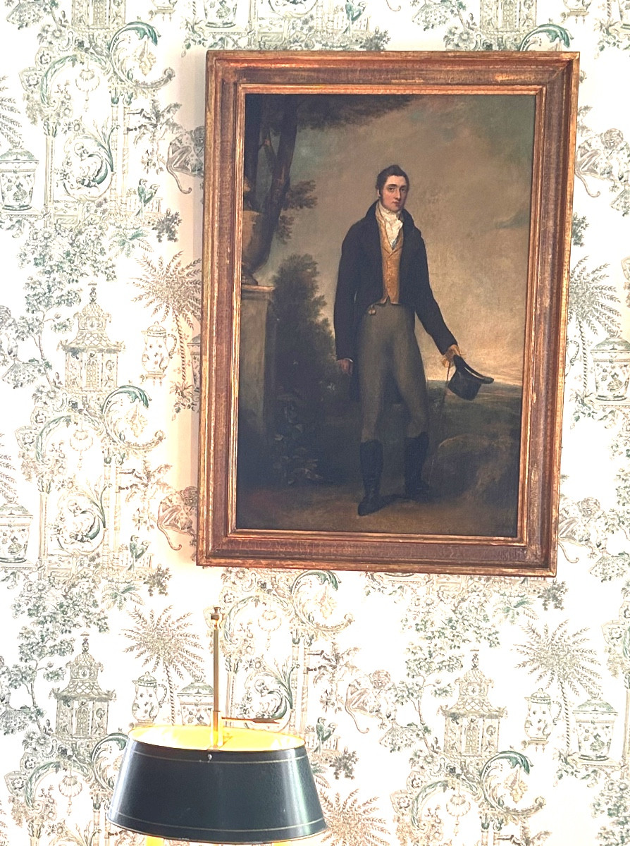 Portrait en pied de gentilhomme anglais dans un jardin début XIXe-photo-4