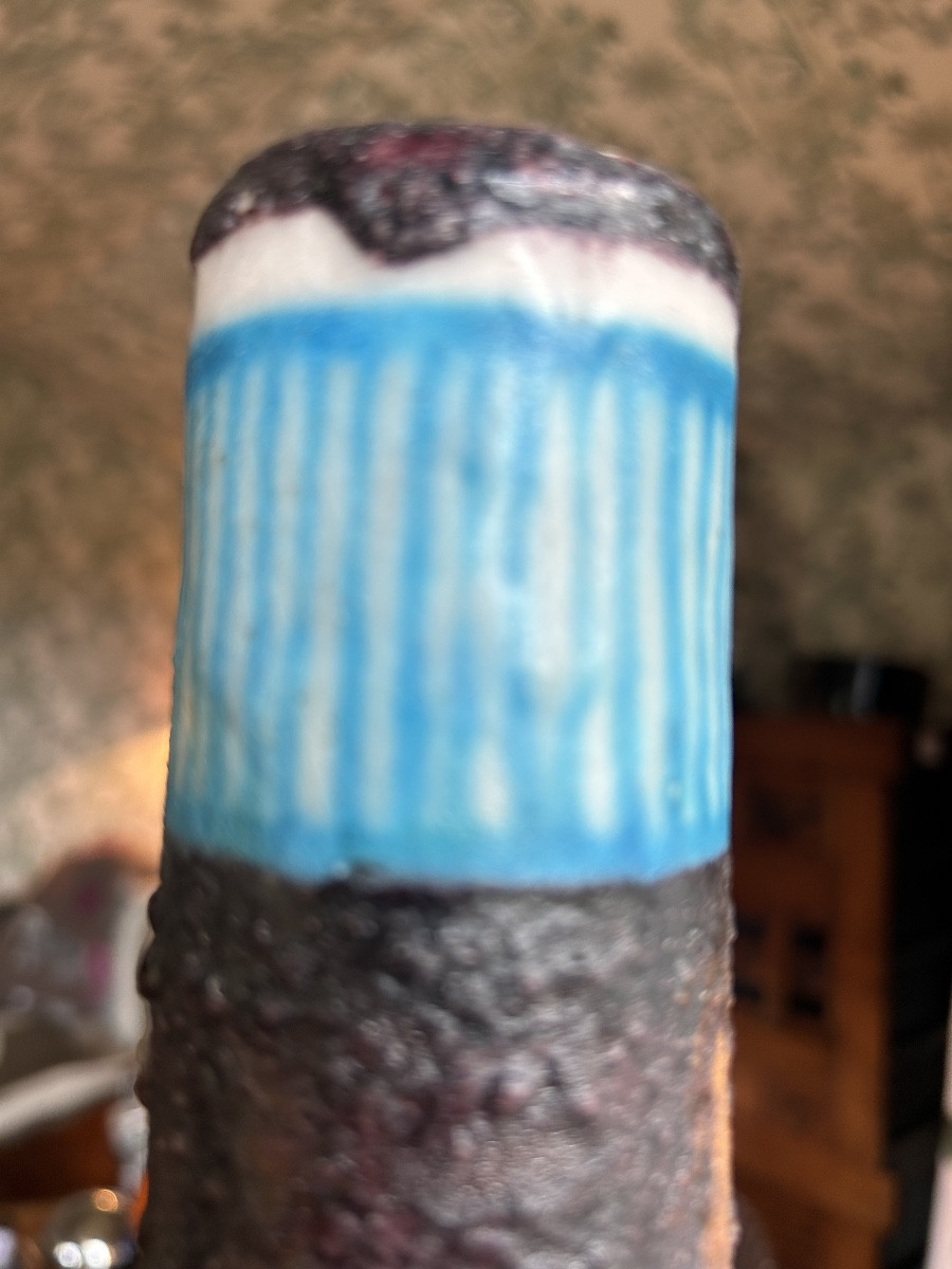 Large Ceramic Bottle Vase By Workshop Solimene , Vietri, Circa 1950-photo-3