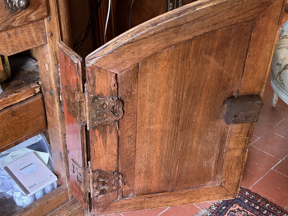 18th Century Blond Oak Hunting Sideboard-photo-2