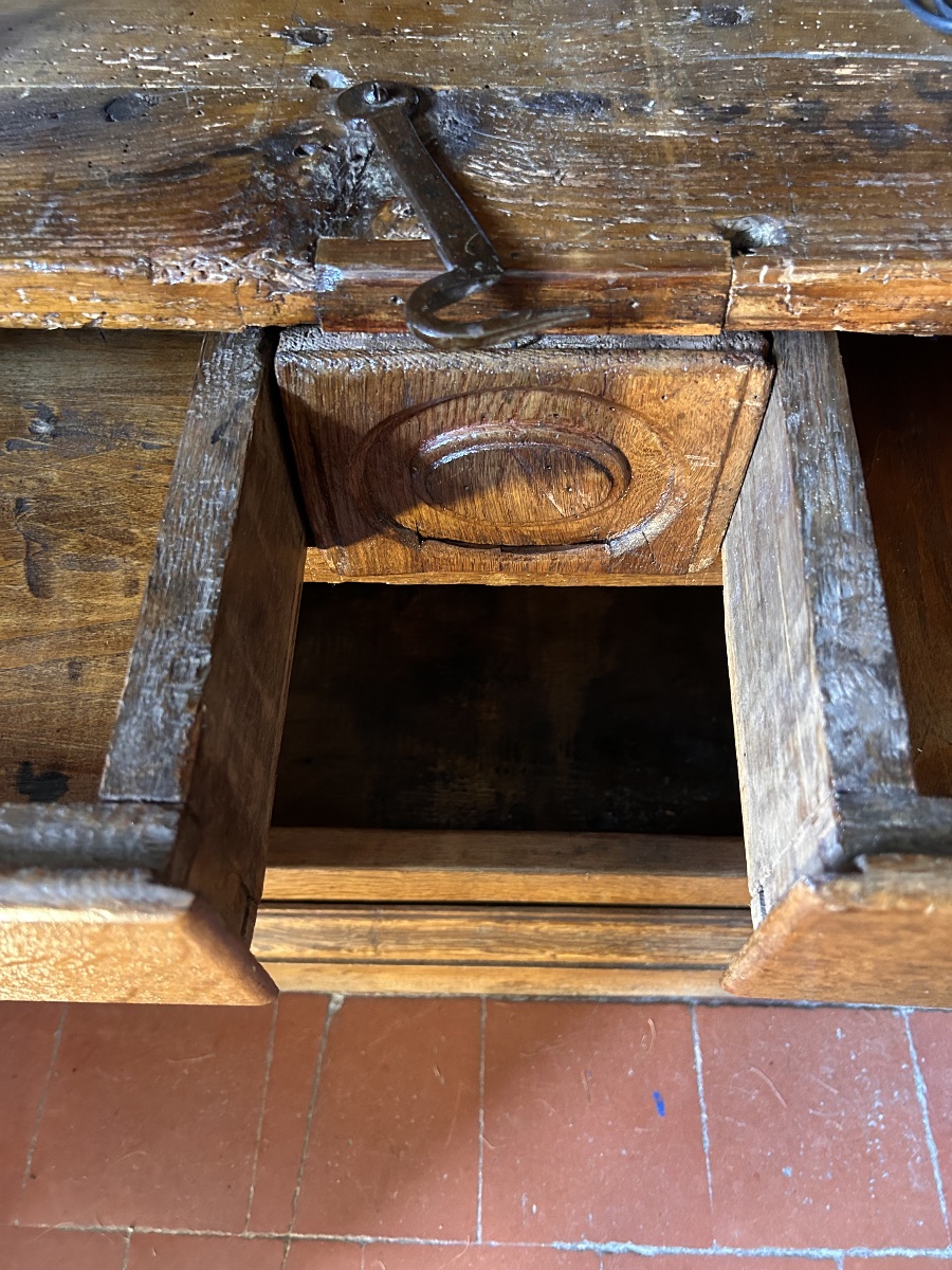 18th Century Blond Oak Hunting Sideboard-photo-4