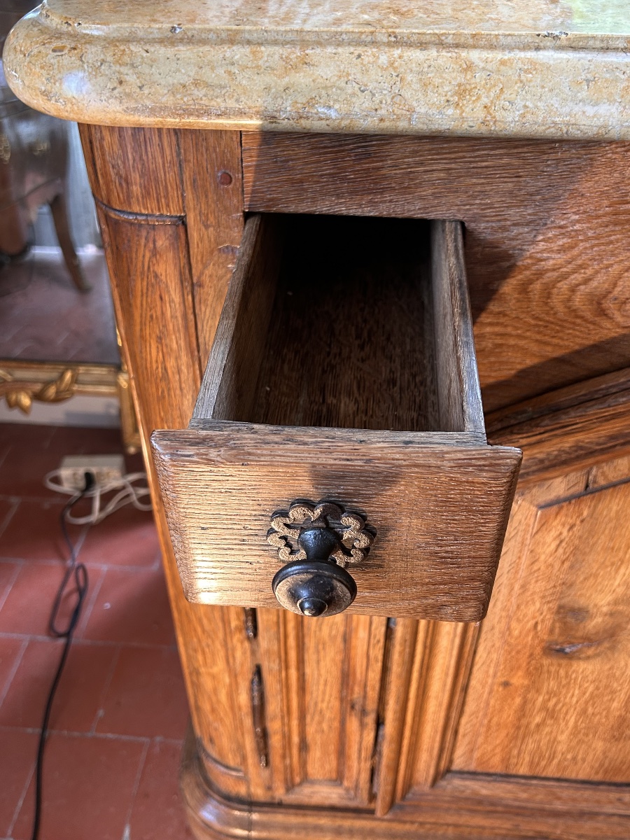 18th Century Blond Oak Hunting Sideboard-photo-7