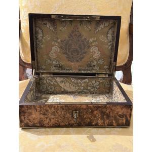 Elm Burl Box Adorned With A Count's Coronet