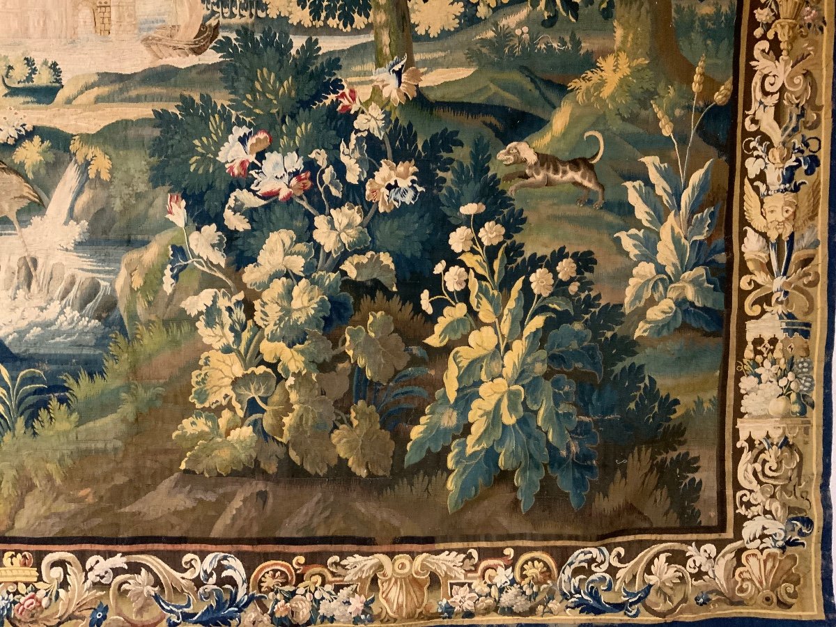 Fine Aubusson Tapestry Early 18th Century-photo-4