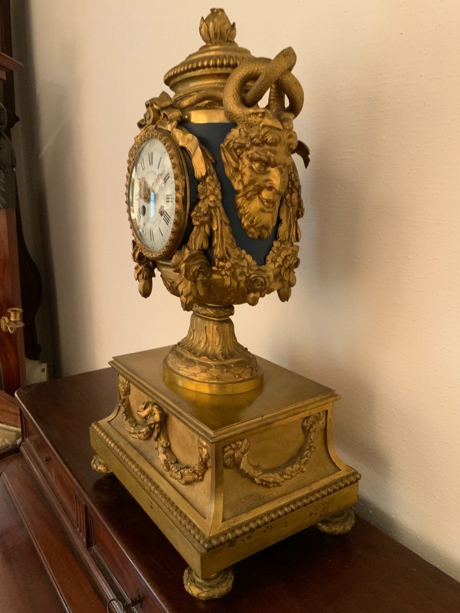 Gilt Bronze Clock, Attributed To Robert Osmond-photo-2
