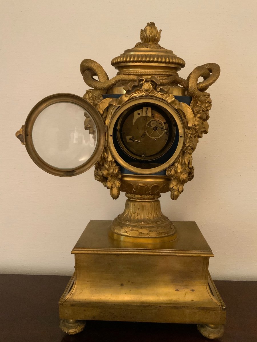 Gilt Bronze Clock, Attributed To Robert Osmond-photo-1