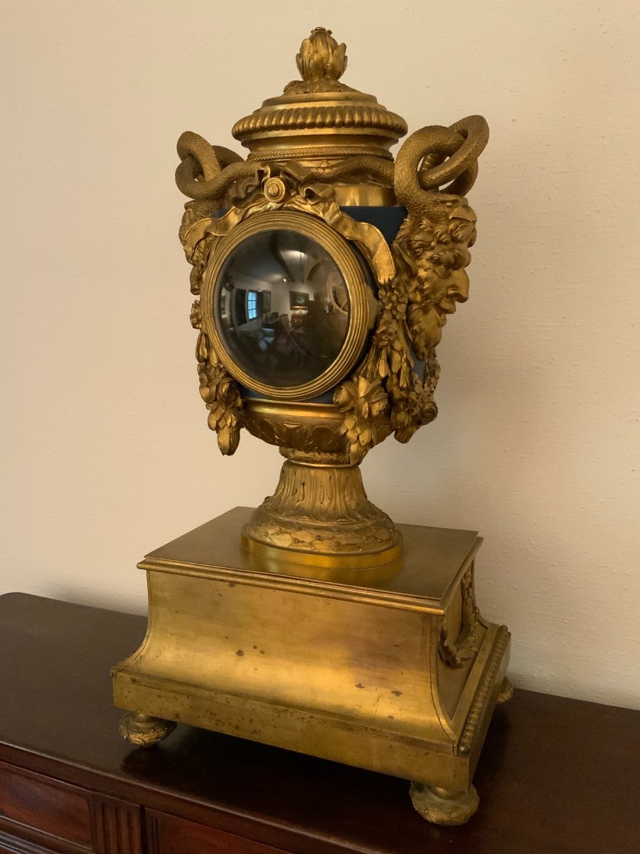 Gilt Bronze Clock, Attributed To Robert Osmond-photo-5