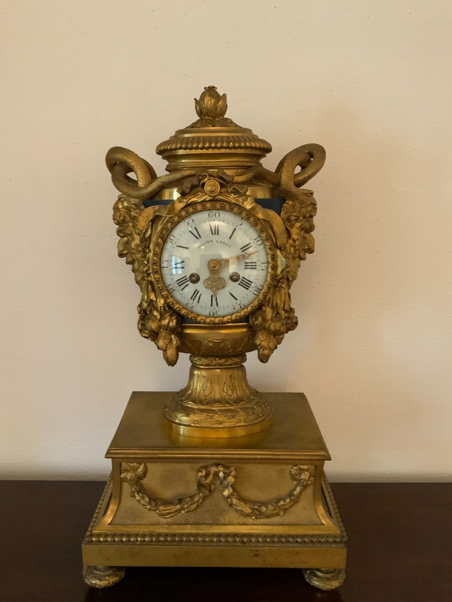 Gilt Bronze Clock, Attributed To Robert Osmond