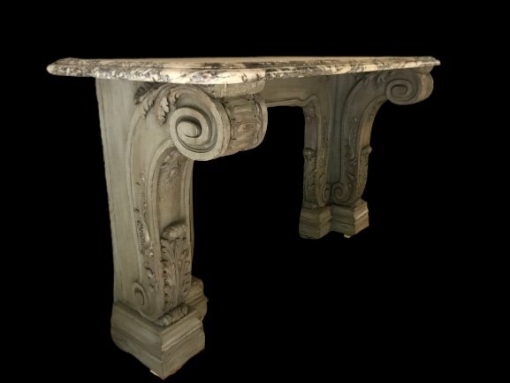 Console En Bois Peint Louis XV