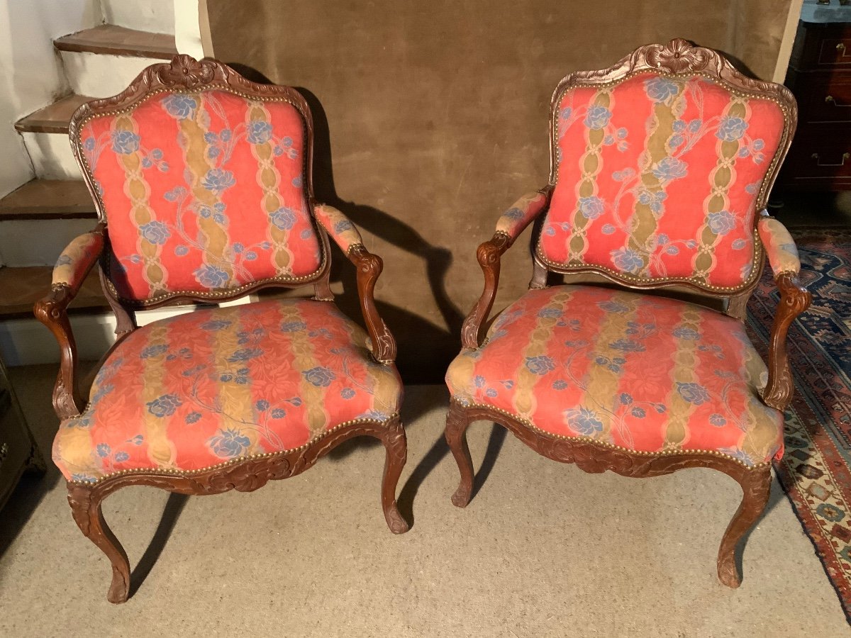 Pair Of Regency Flat Back Armchairs