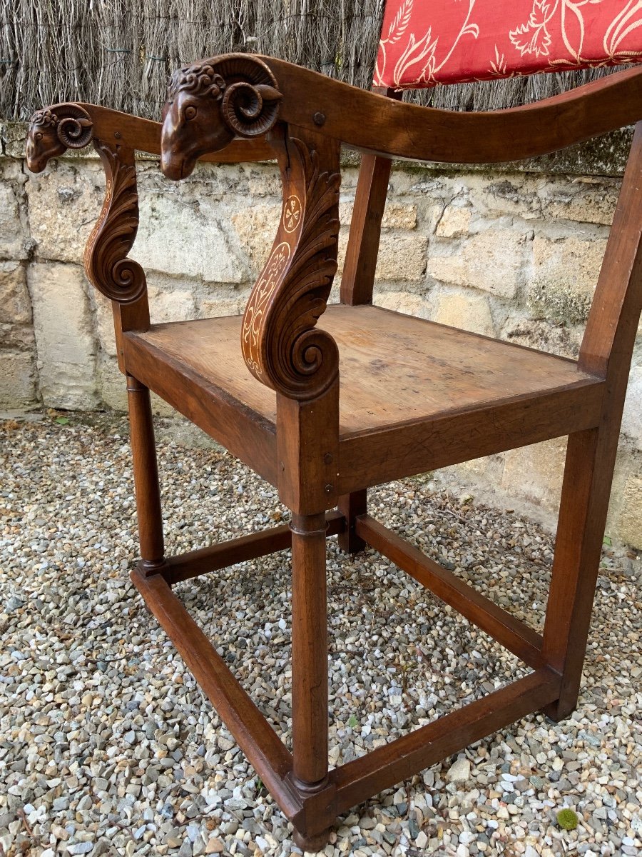 Pair Of Ceremonial Chairs, Ram's Head-photo-7