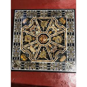 Marble And Hard Stones Marquetry Tray