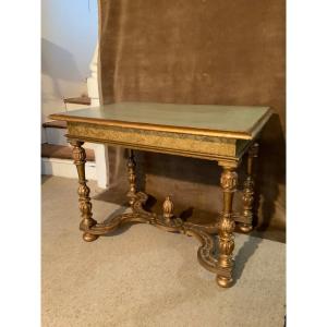 Table D’apparat Louis XIV en bois doré