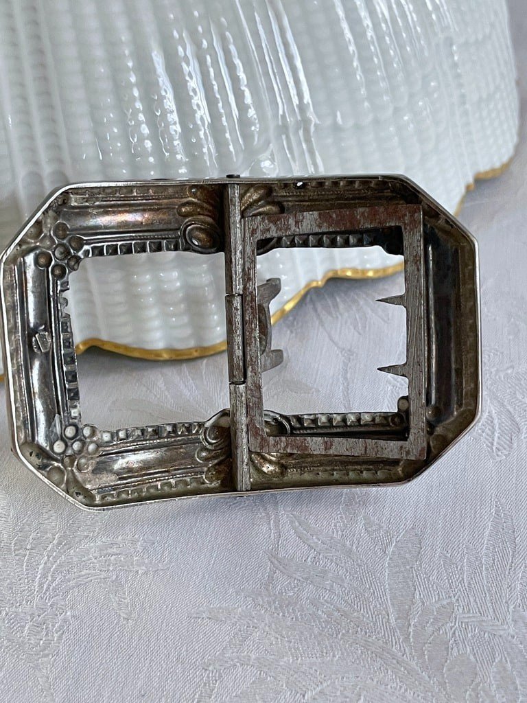 Shoe Buckle (?) - Silver With Minerva Head - Late 19th - Early 20th-photo-2