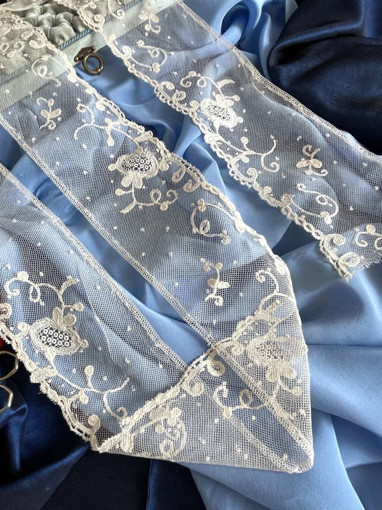 Dentelle d'application de Bruxelles - Motifs à l'aiguille sur fond au fuseaux - Fin XIXème -photo-2