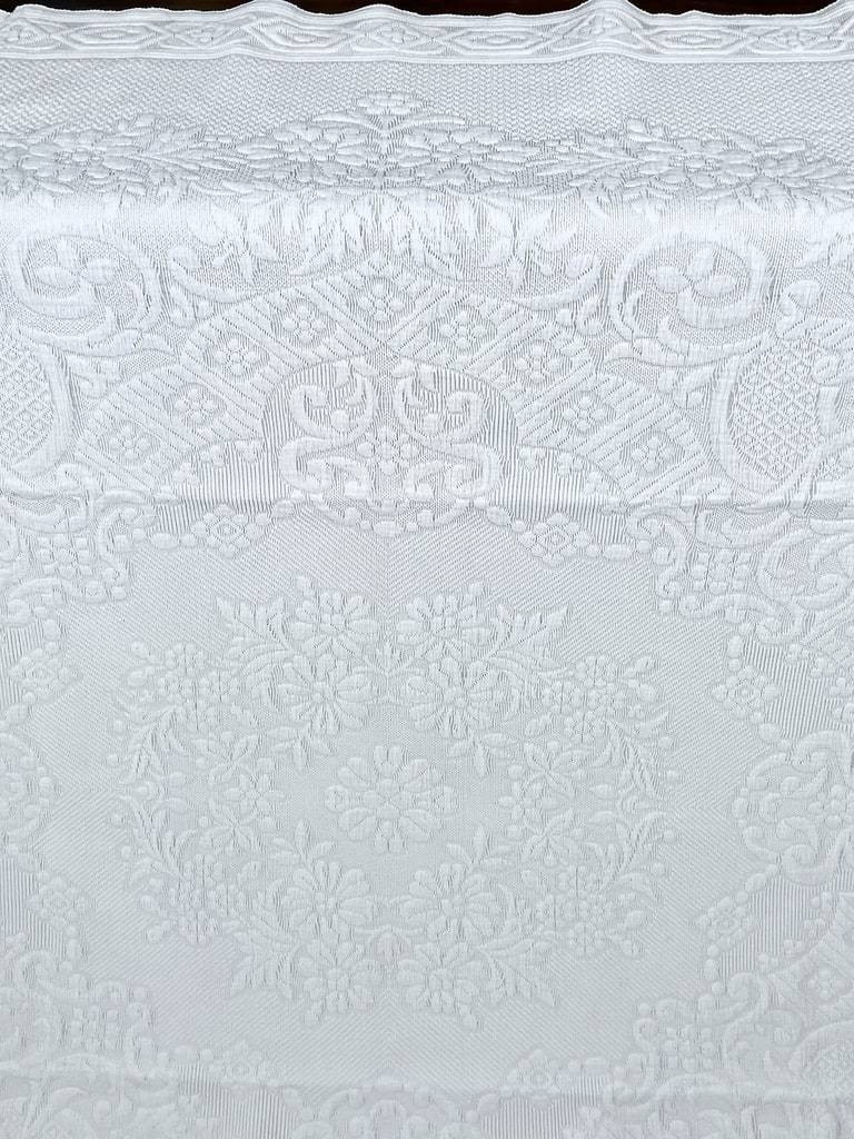 Provençal Blanket - Waffle Cotton Pique Marked Rl - Antique Trousseau Linen - Late 19th Century-photo-3