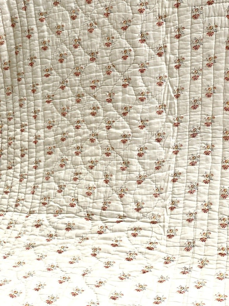 Piqué Marseillais Coton imprimé - Couverture - Dessus de lit Provençal - Linge ancien-photo-2