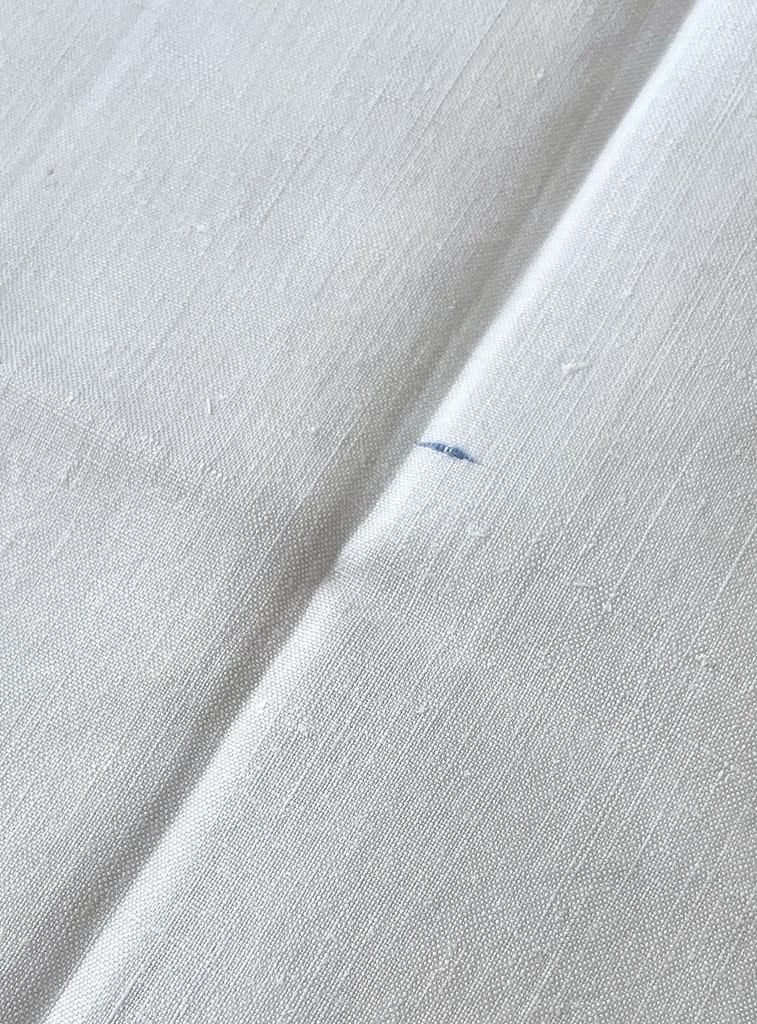 Large Linen Sheet With Two Pillowcases - White Embroidery Jours échelle - Antique Linen-photo-6