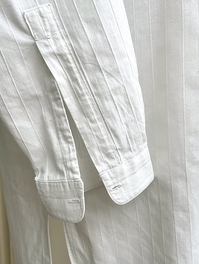 Chemise de soirée pour homme -  Plastron et manchettes fixes - Vers 1900-photo-4