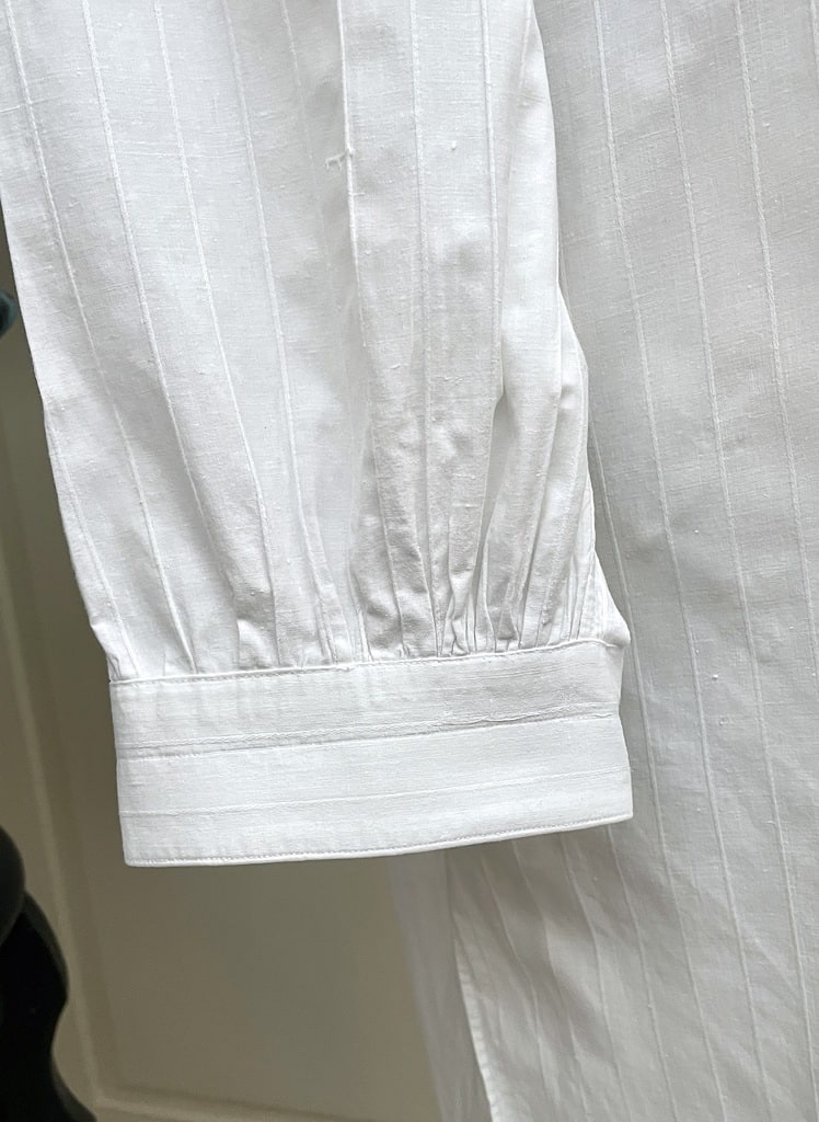 Chemise de soirée pour homme -  Plastron et manchettes fixes - Vers 1900-photo-2