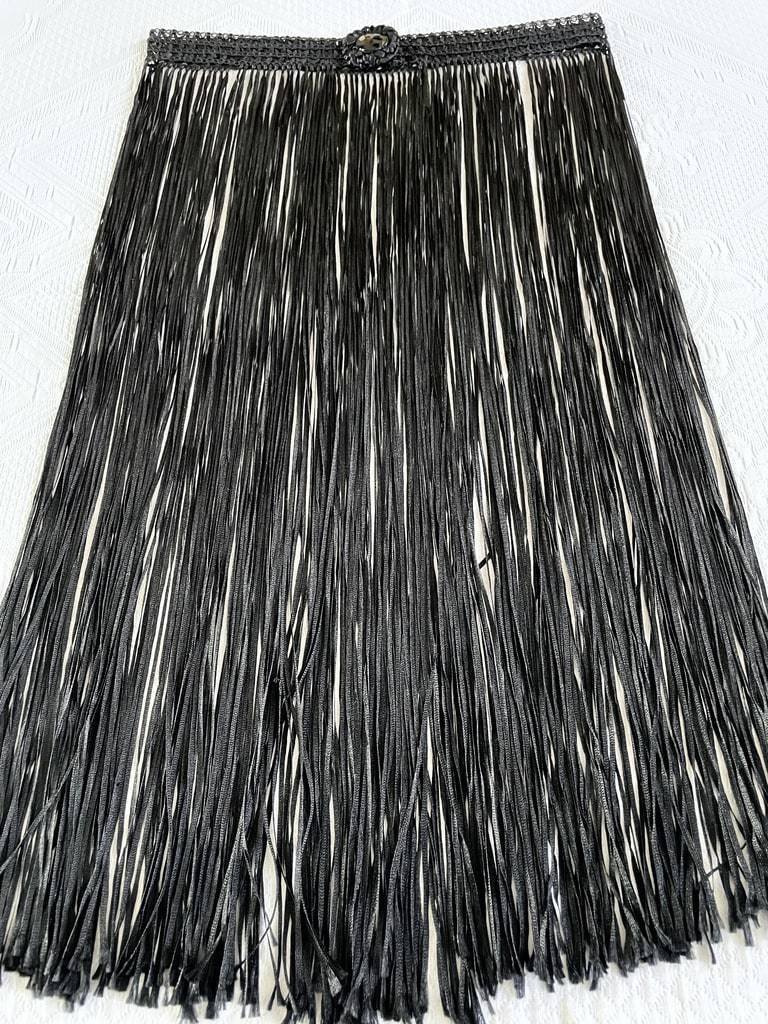 Ceinture en franges de soie noires - Mode anciennes vers 1920 - 1925-photo-8