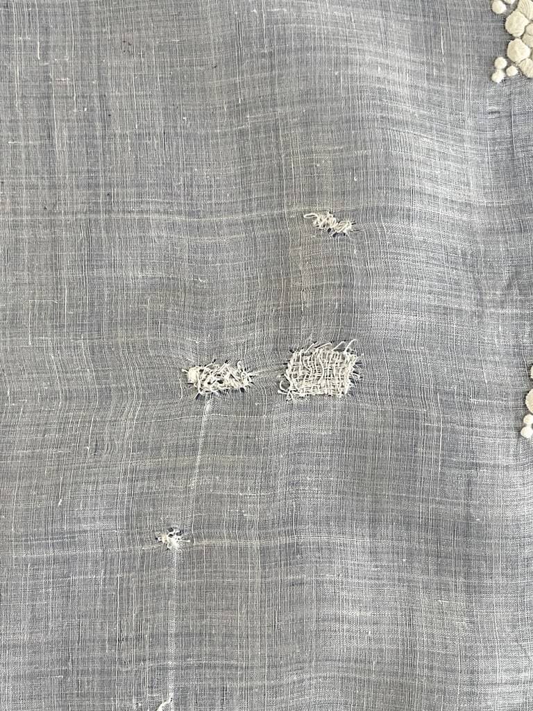 Gd Monogrammed Wedding Handkerchief - Valenciennes Lace And Passionflower Garland-photo-3