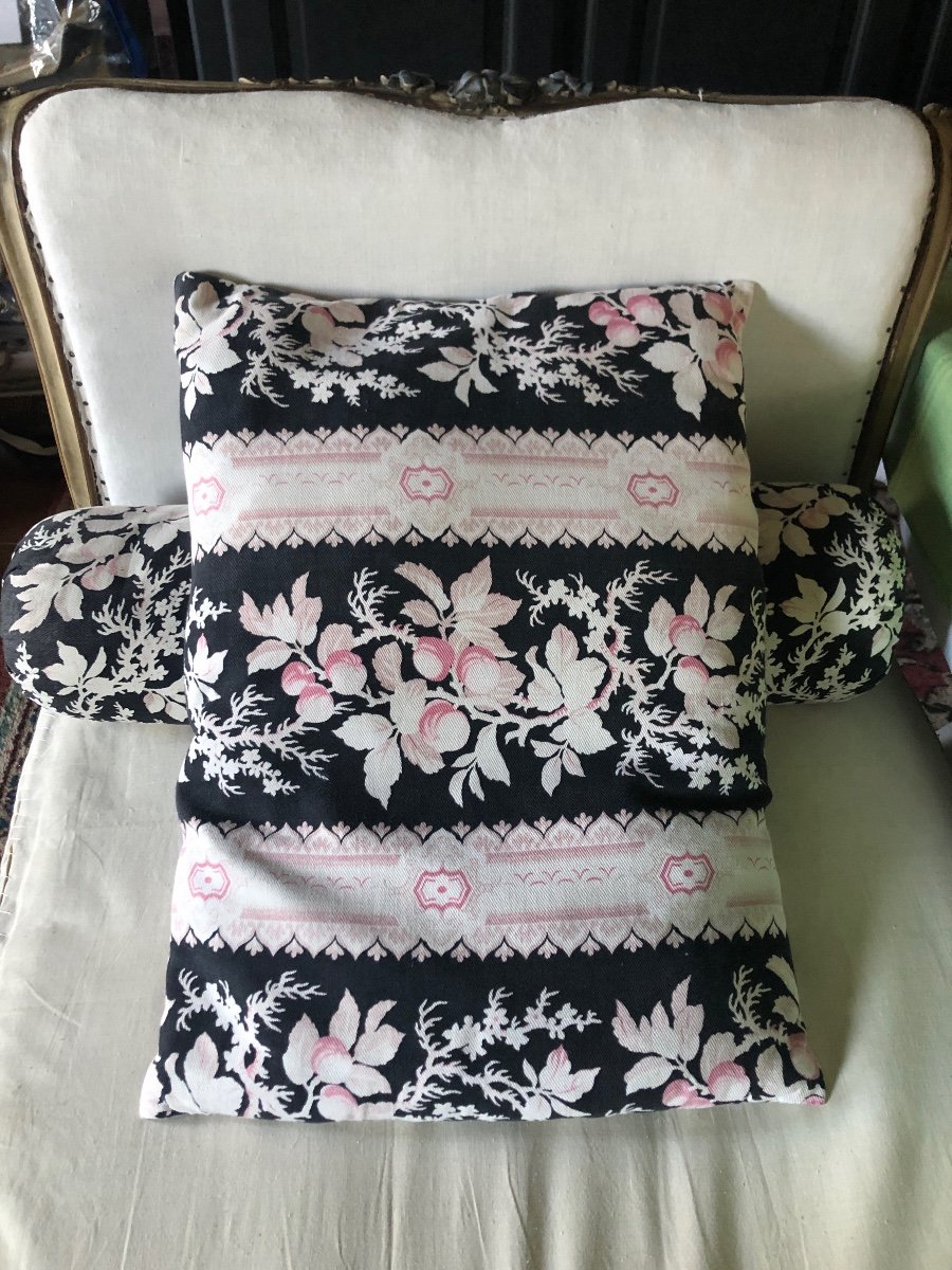 Art Deco Fabric Cushions, Floral Pattern 1920-photo-1